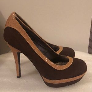 Baby Phat brown/tan heels size 7/7.5